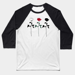 Three Rose Set Baseball T-Shirt